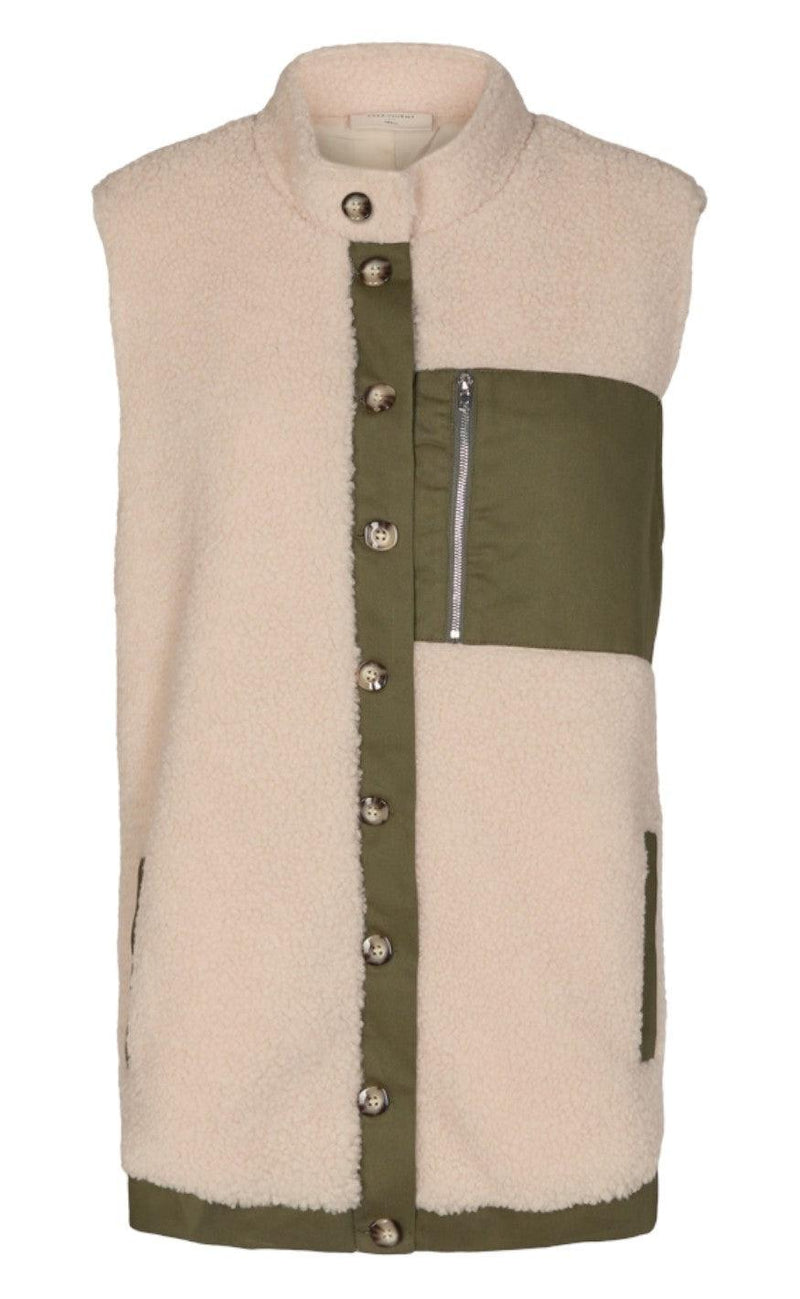 Freequent Vest - Vivi - Birch W. Olive