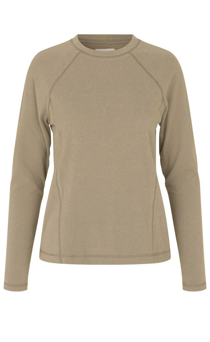 Global Funk Langærmet Bluse - Emmelin - Green slate 456