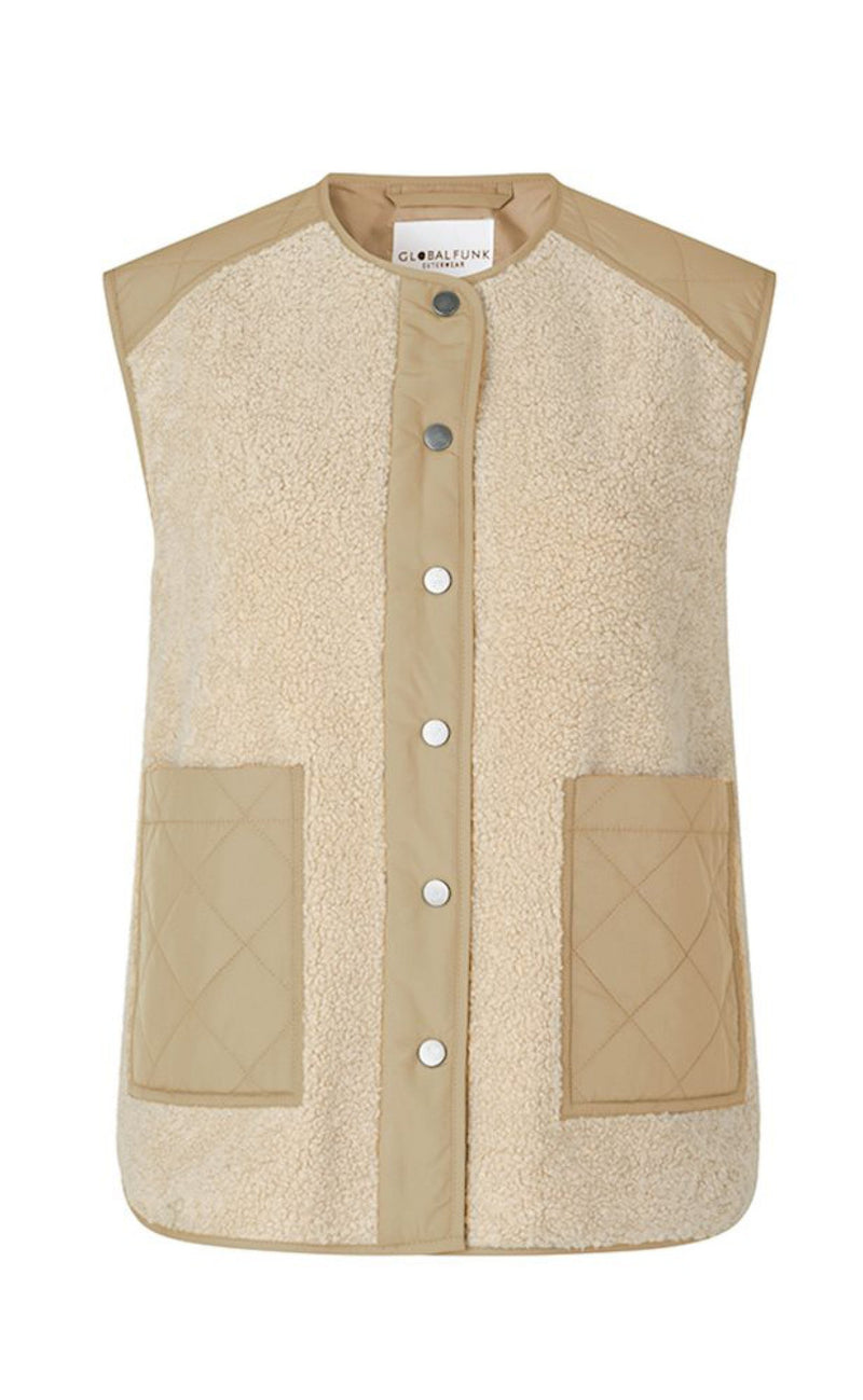 Global Funk Vest - Vinson Teddy - Sand Sugar Mix