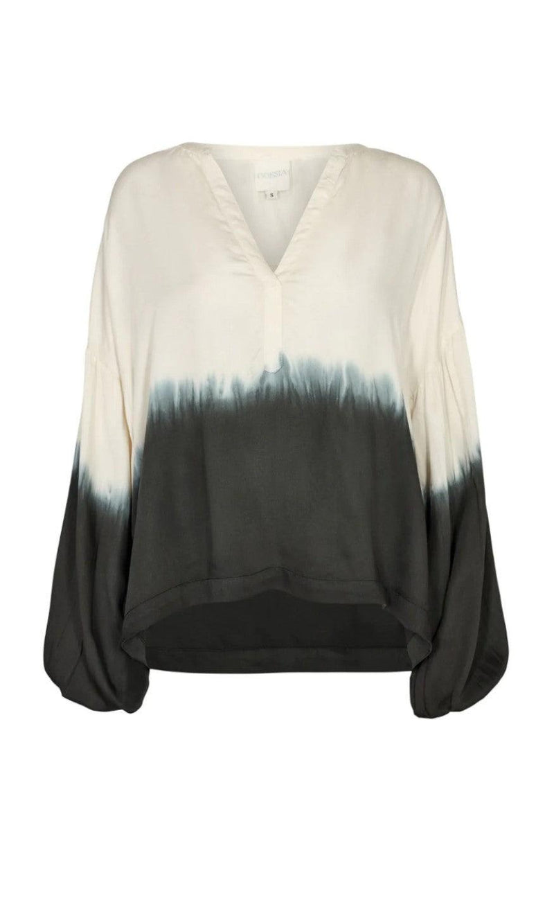 Gossia Bluse - Makie - Grey Dip dye