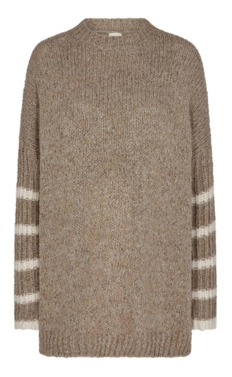 Gossia Jumper - Ally - Camel Offwhite stripes