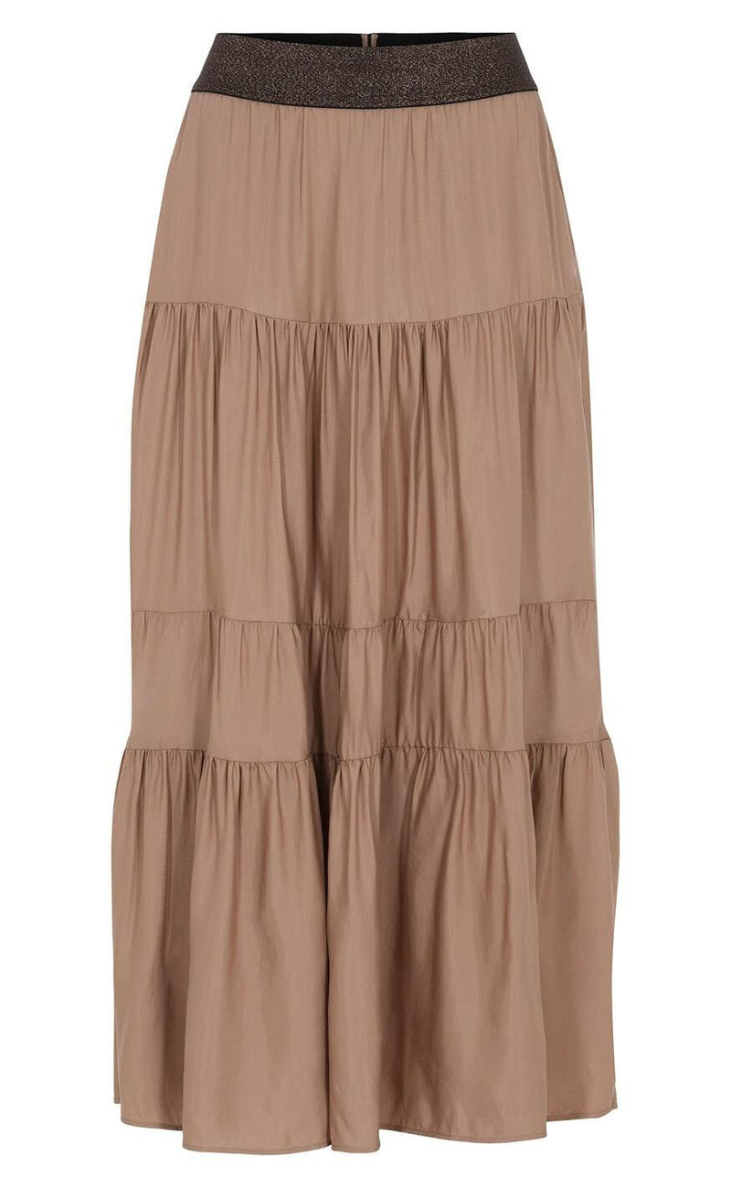 Gustav Nederdel - Alice Long Frill Skirt - Powder