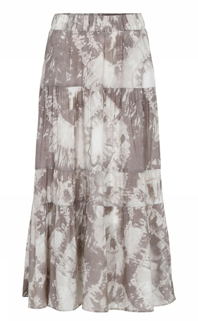 Gustav Nederdel - Alice Long Frill - Taupe/Grey