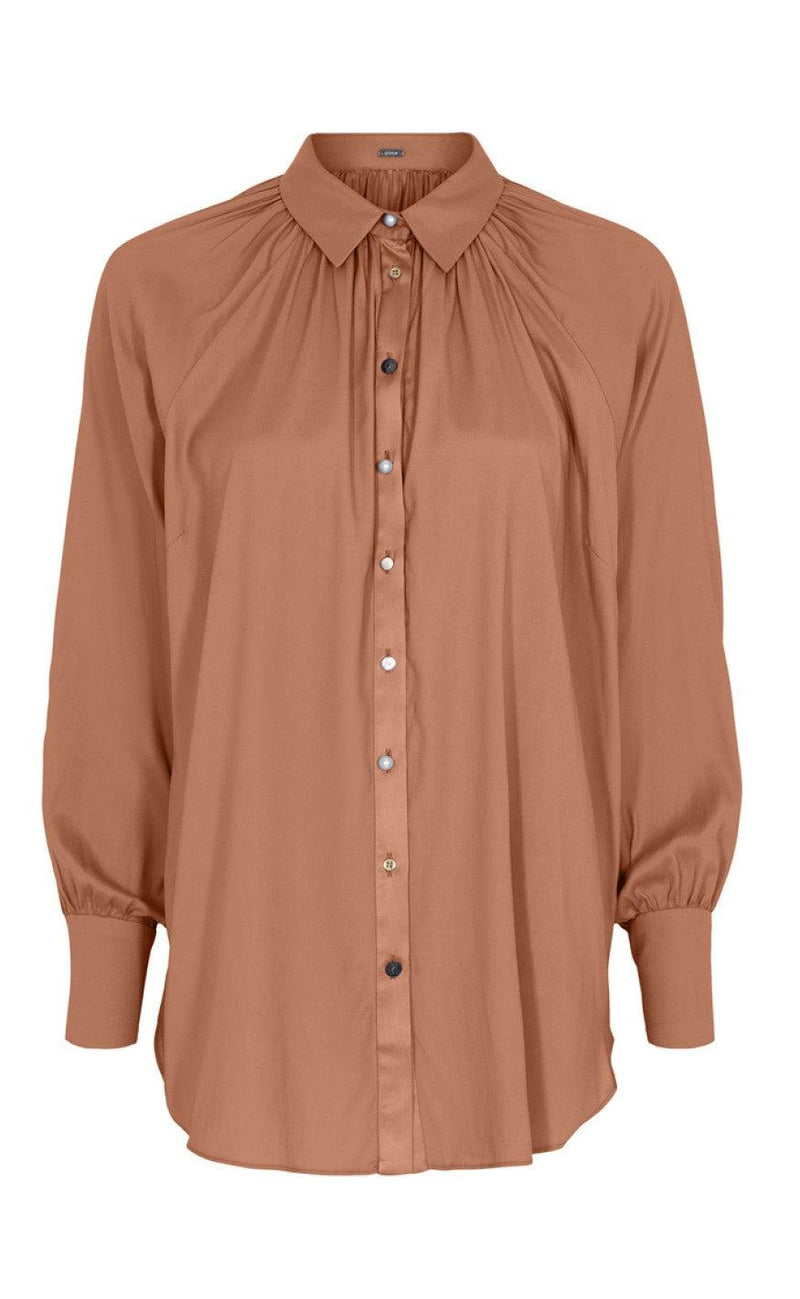 Gustav Skjorte - Elea Oversize - Tan