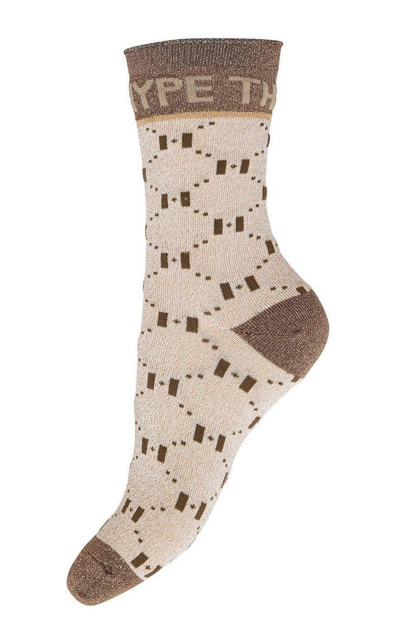 HYPE THE DETAIL GLITTER SOCK GOLDEN / BROWN