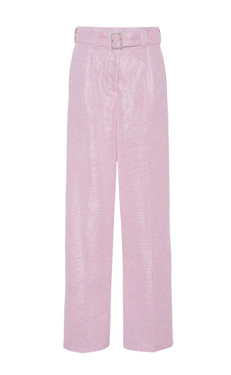 Hunkøn Bukser - Estelle - Pale Pink Glitter