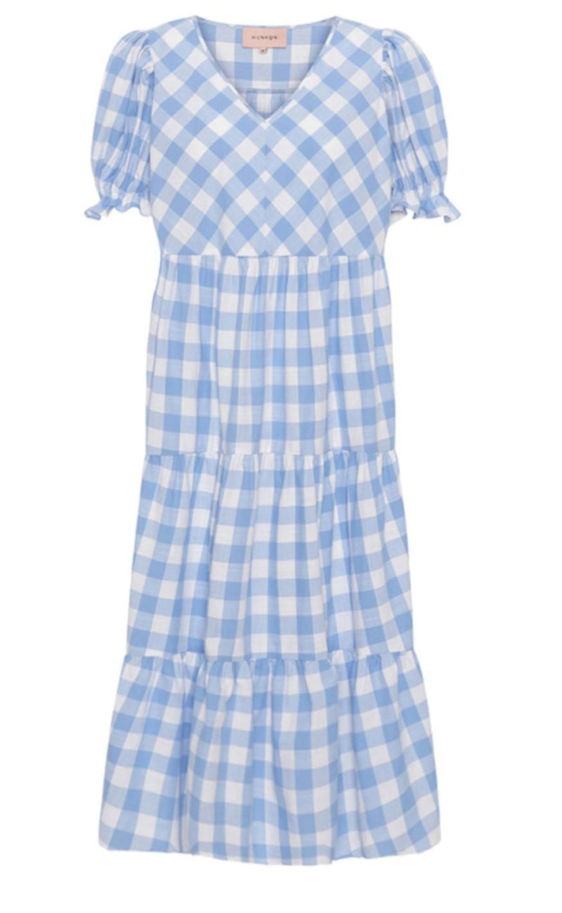 Hunkøn Kjole - Geira - Blue Checked