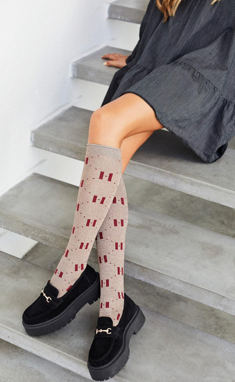 Hype The Detail Strømper - Fashion Kneehigh - Glitter