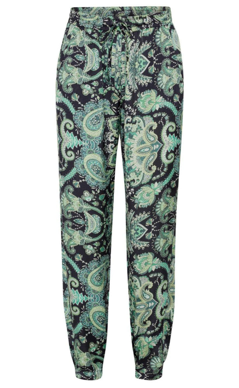 Karmamia Copenhagen Bukser - Cora - Emerald Paisley