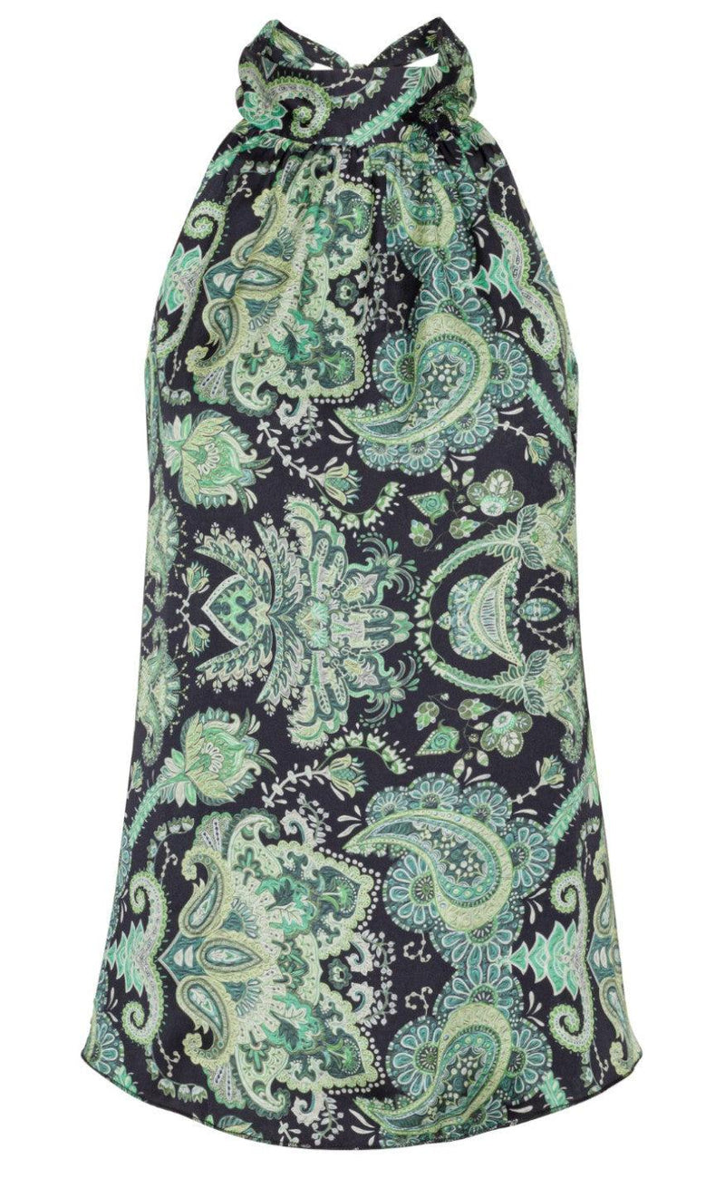 Karmamia Copenhagen Top - Eloise - Emerald Paisley