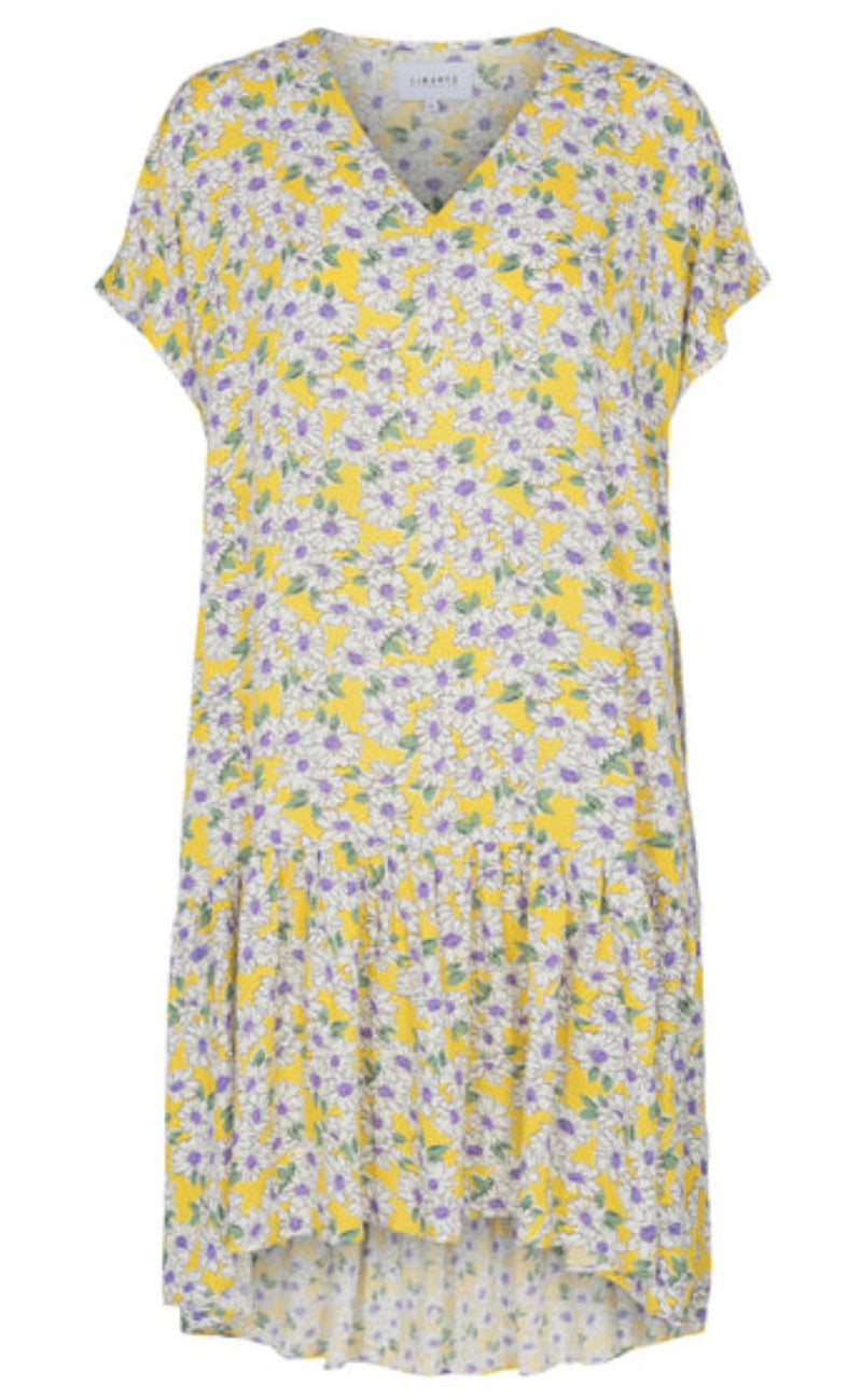 Liberte Kjole - Signe - Yellow Flower