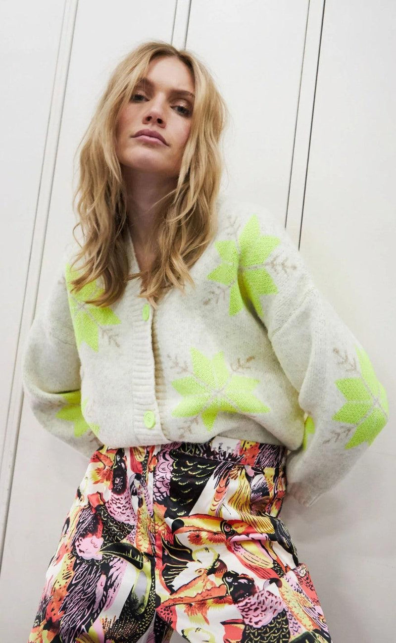 Lollys Laundry Cardigan - Paisley - Creme