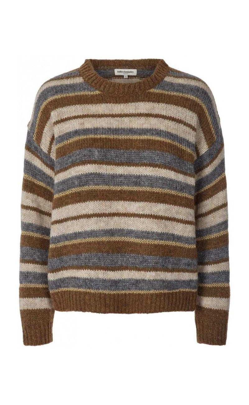 Lollys Laundry Jumper - Terry - Brown Stripe