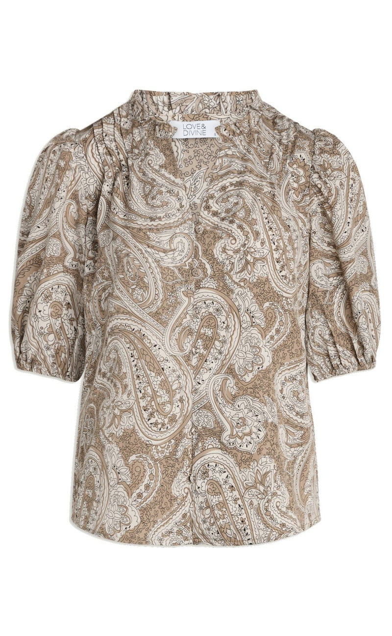 Love & Divine Bluse - Love628-2 - Sand/Paisley
