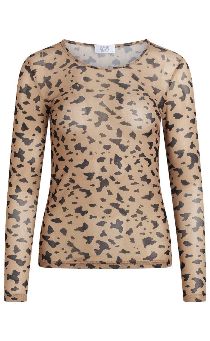 Love & Divine Bluse - Love660-3 - Camel / Black