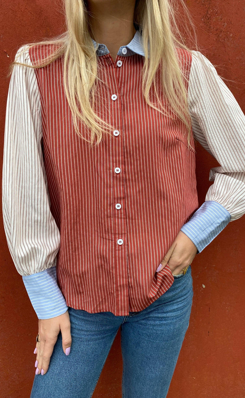 Love & Divine Bluse - Love741 - Stripe Mix