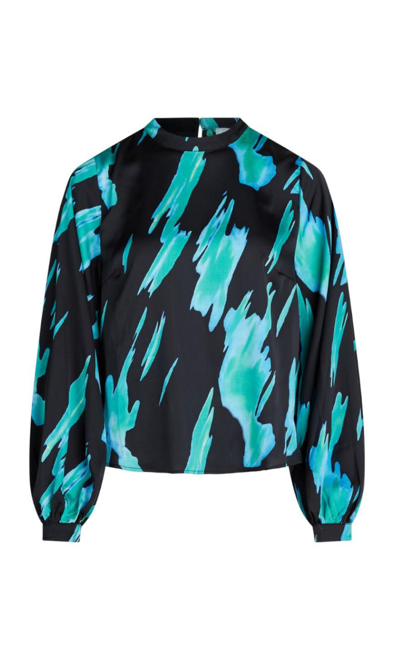 Love & Divine Bluse - Love861 - Graphic Aqua