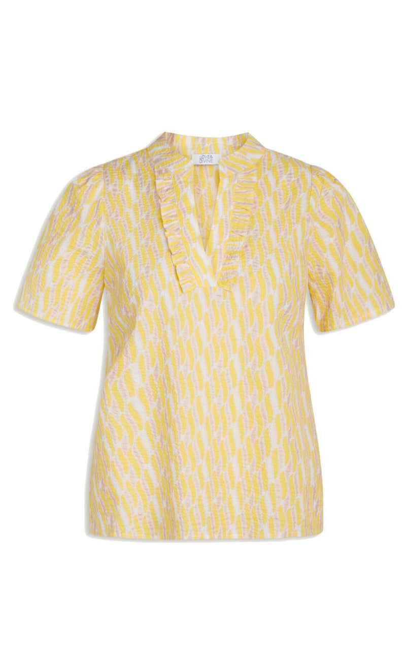 Love & Divine Bluse - love912-1- Retro Yellow