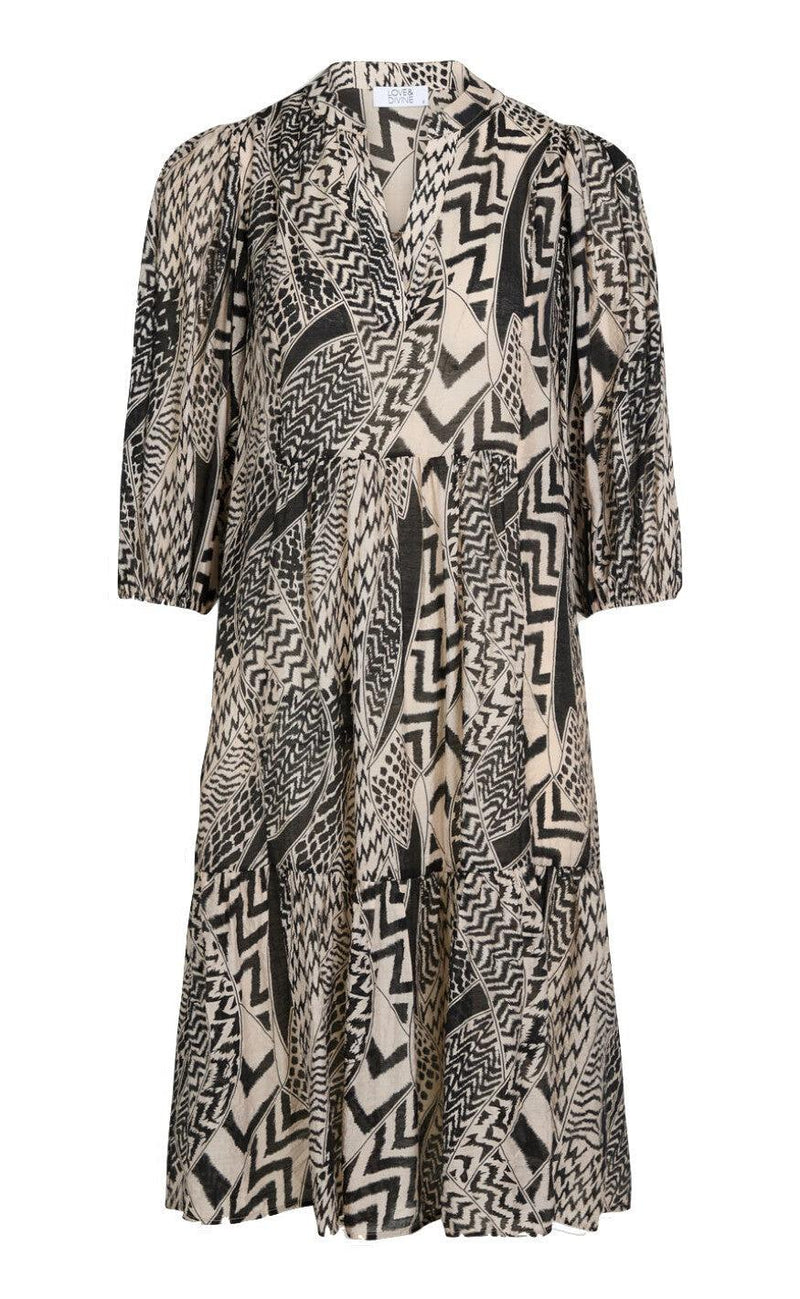 Love & Divine Kjole - Love460-2 - Etnic Print