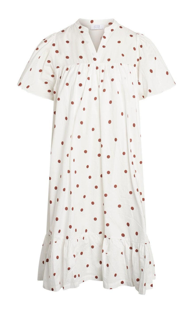 Love & Divine Kjole - Love484-1 - White/Brown