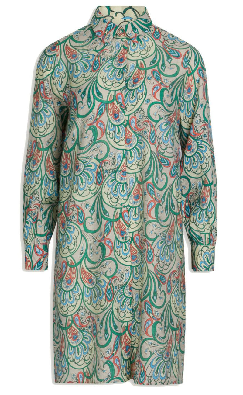 Love & Divine Kjole - Love578-4 - Green Paisley