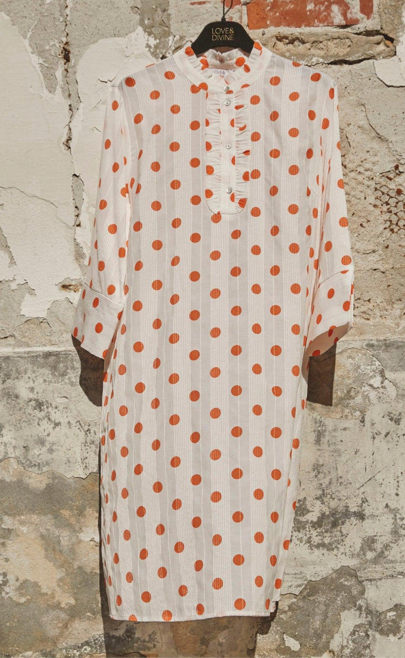 Love & Divine Kjole - Love622-8 - Orange Dot