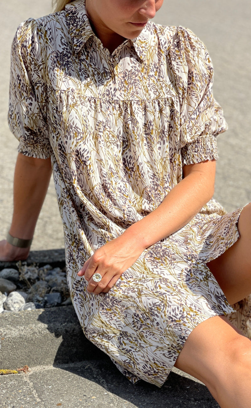 Love & Divine Kjole - Love650-1 - Leaf Print