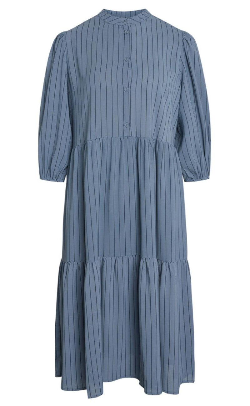 Love & Divine Kjole - Love696 - Blue Pinstripe
