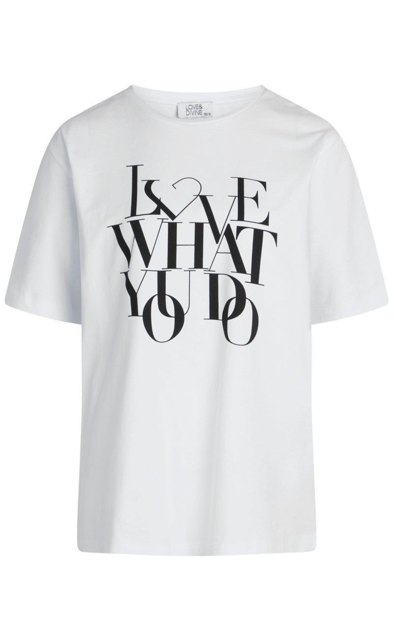 Love & Divine T-shirt - Love809 - White/Black