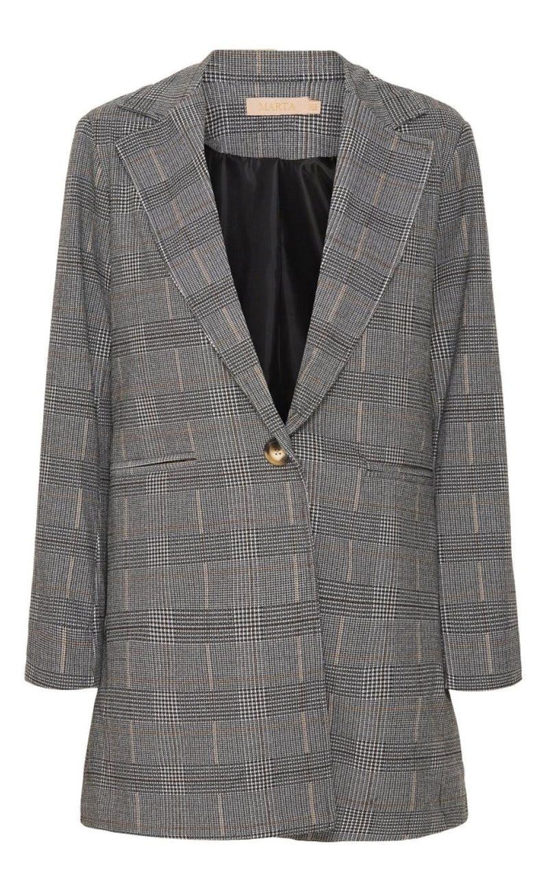 Marta Du Chateau Blazer - 4926 - Black Check