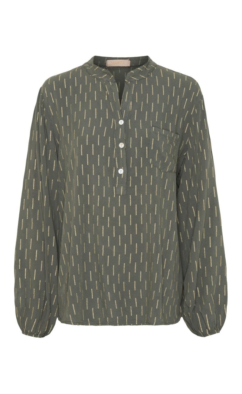 Marta Du Chateau Skjorte - 8500 - Military/Gold
