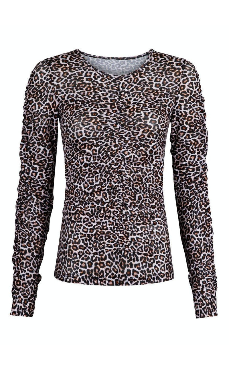 Neo Noir Bluse - Bea - Leopard