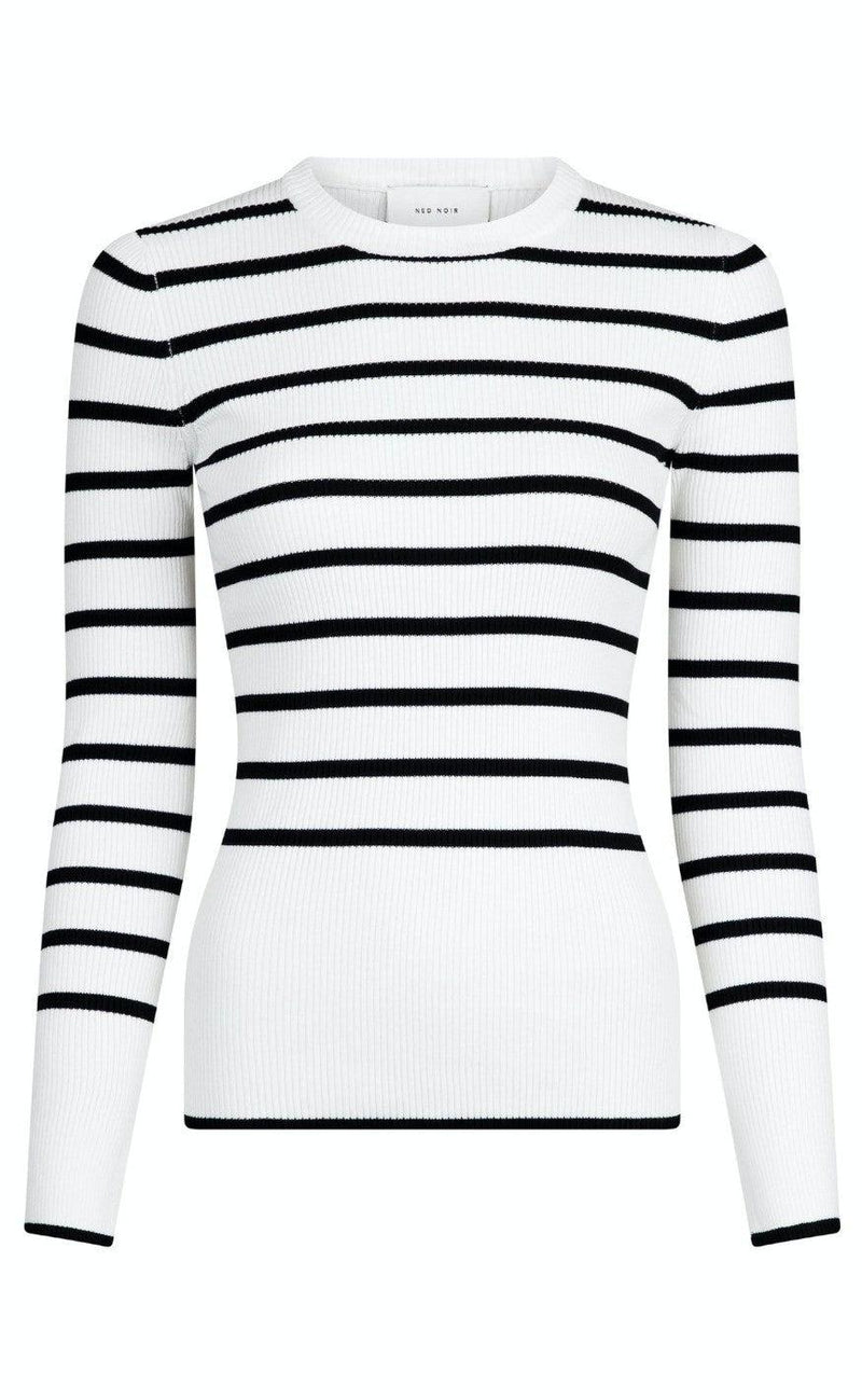 Neo Noir Bluse - Halo Mid Stripe - Black