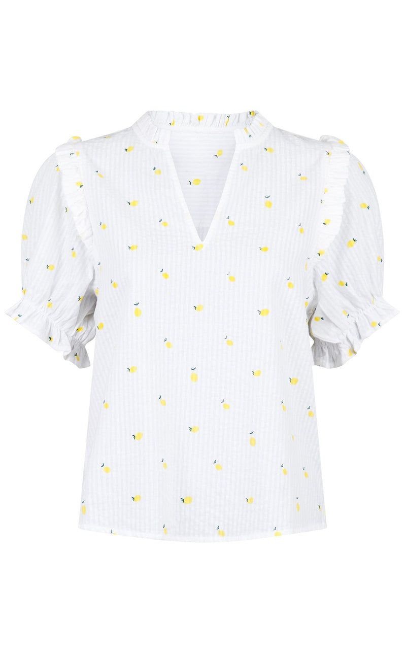 Neo Noir Bluse - Rosalie - Lemon Drop