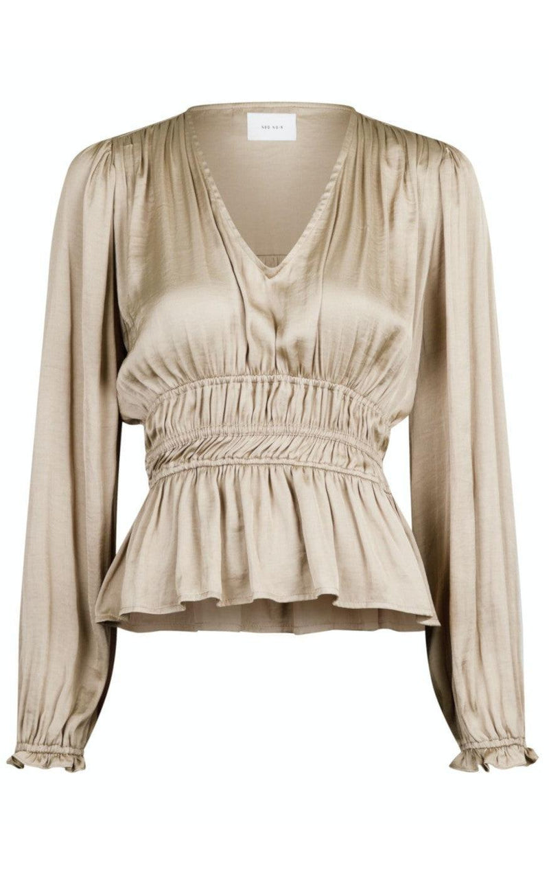 Neo Noir Bluse - Star Sateen - Sand