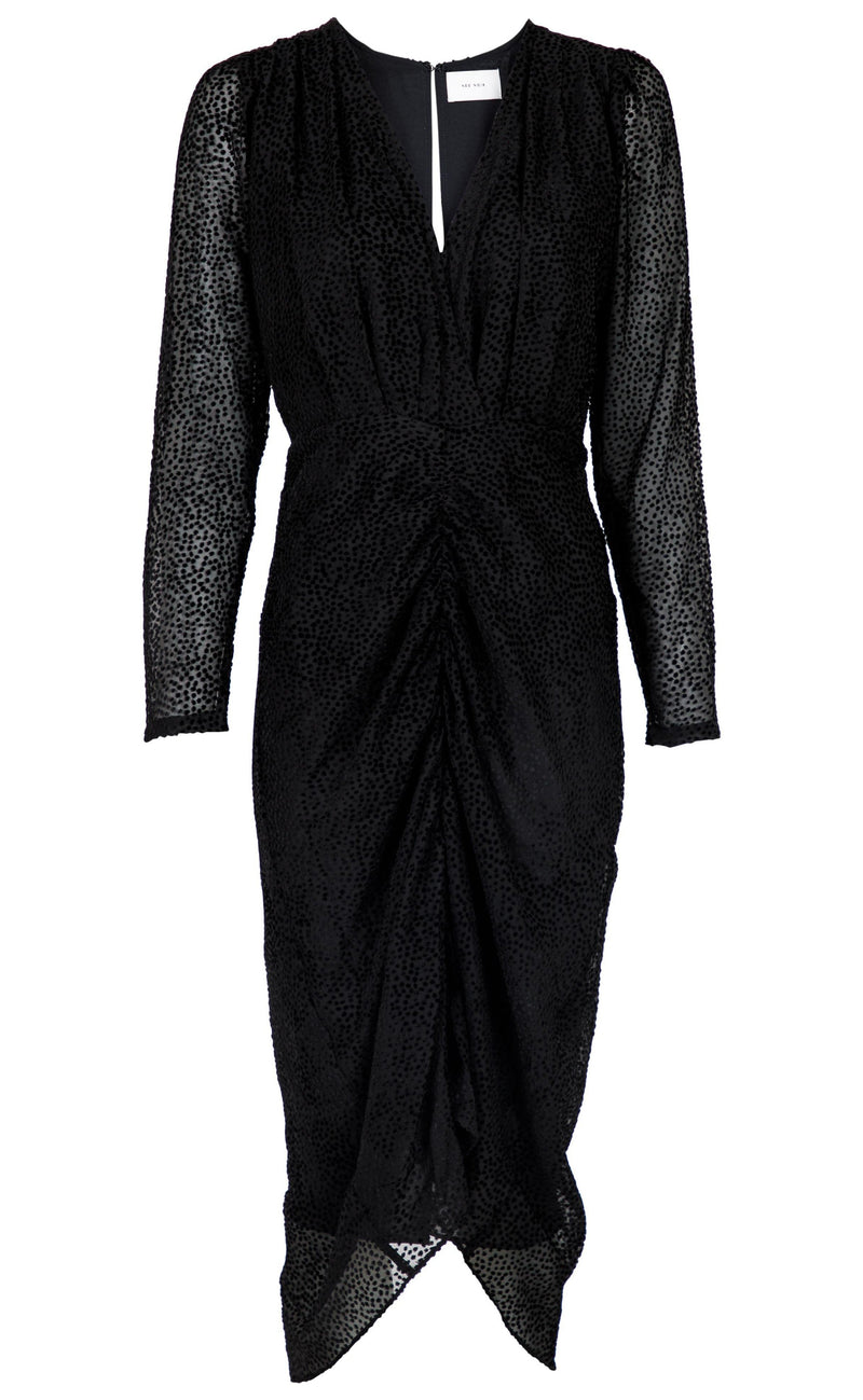 Neo Noir Kjole - Paloma Dot - Black
