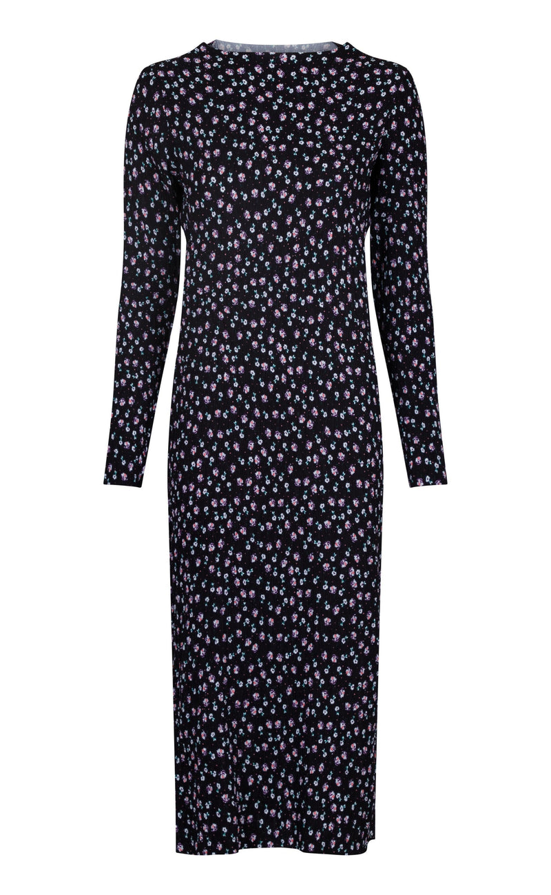 Neo Noir Kjole - Vogue Flower Spray - Black