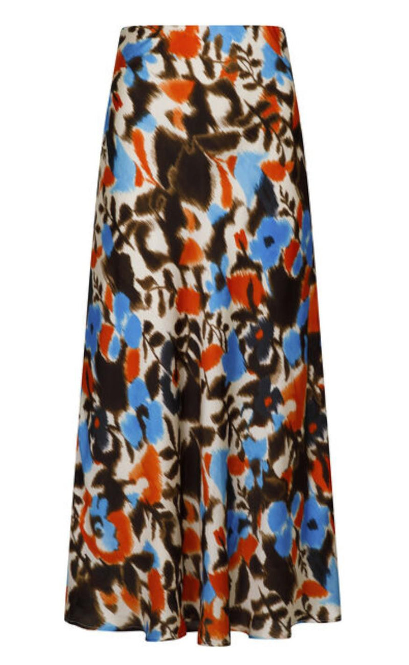Neo Noir Nederdel - Bovary Blurry Batik - Mocca