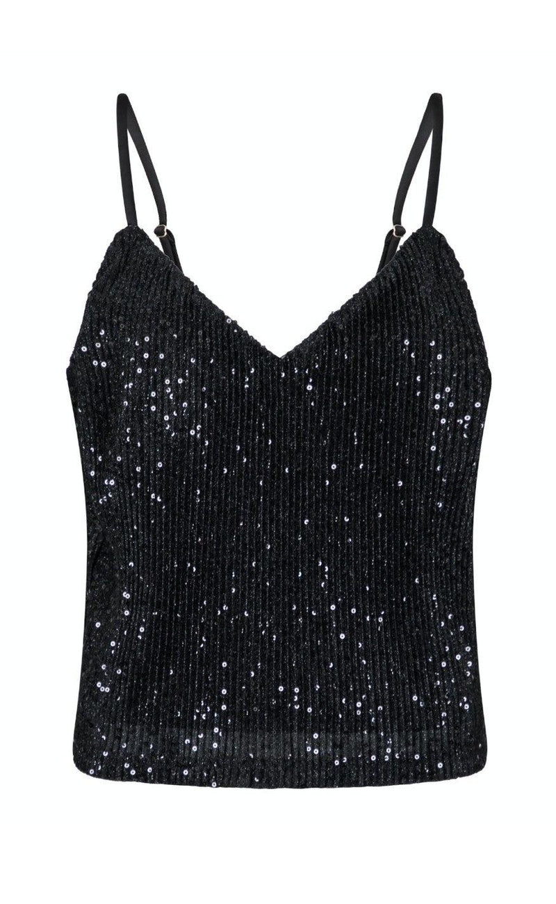 Neo Noir Top - Elinas Glitter - Black