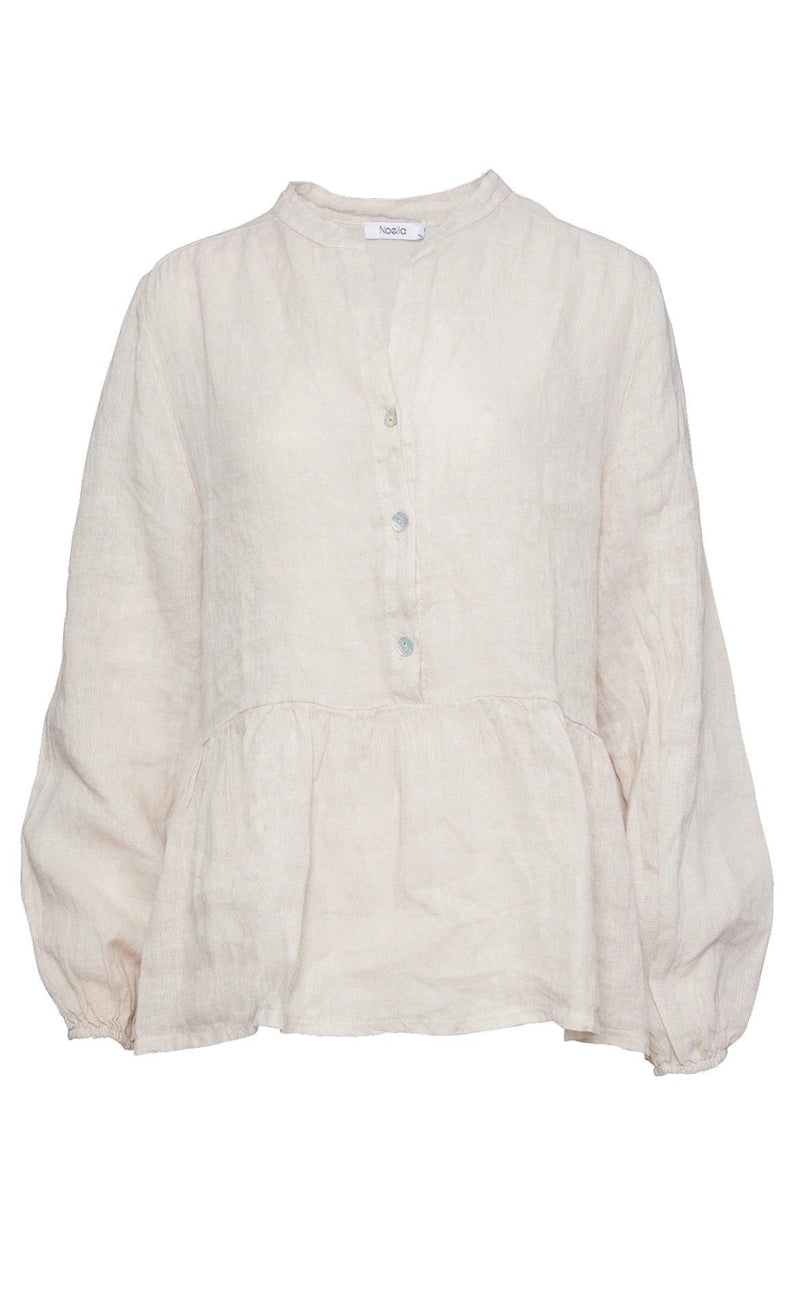 Noella Bluse - Rosi linen - Beige