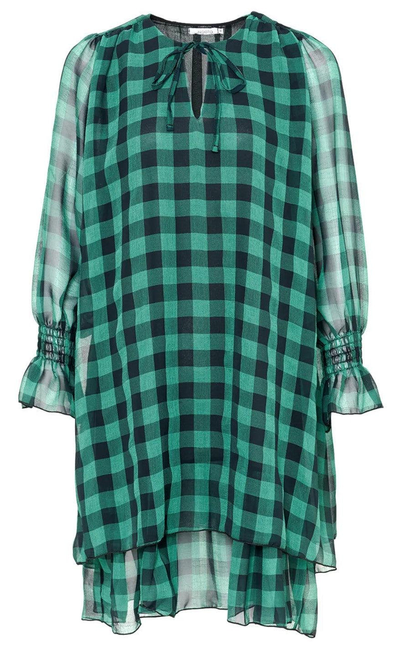 Noella Kjole - Cassy - Black Green Checks