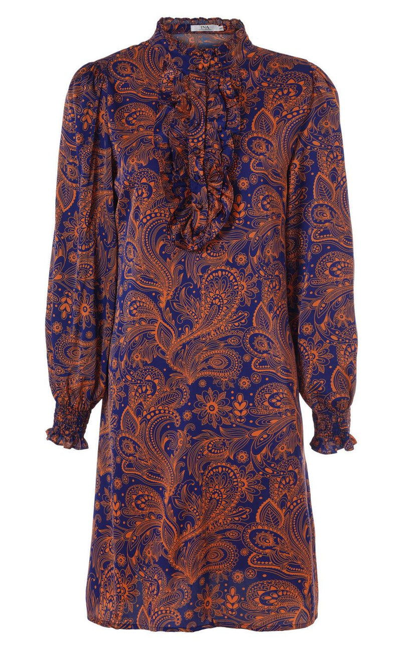 Say INA Copenhagen Kjole - Cilla - Navy/Orange
