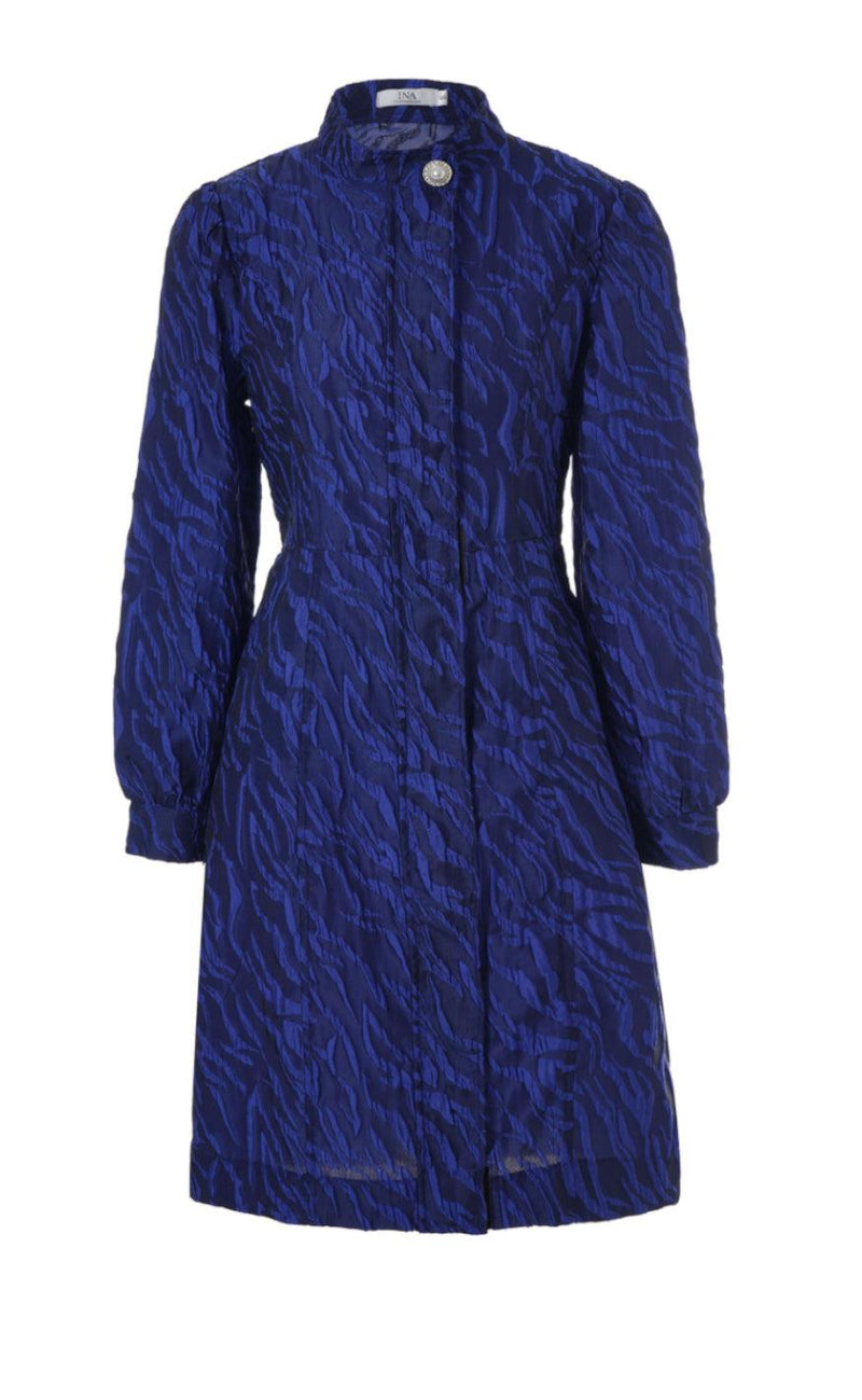 Say INA Copenhagen Kjole - Ines - Blue Zebra