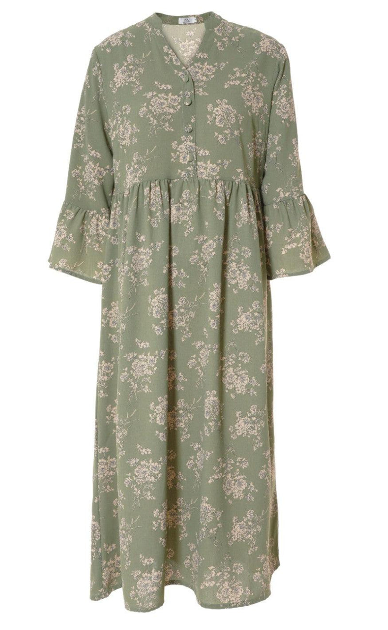 Say INA Copenhagen Kjole - Malina - Green Flower