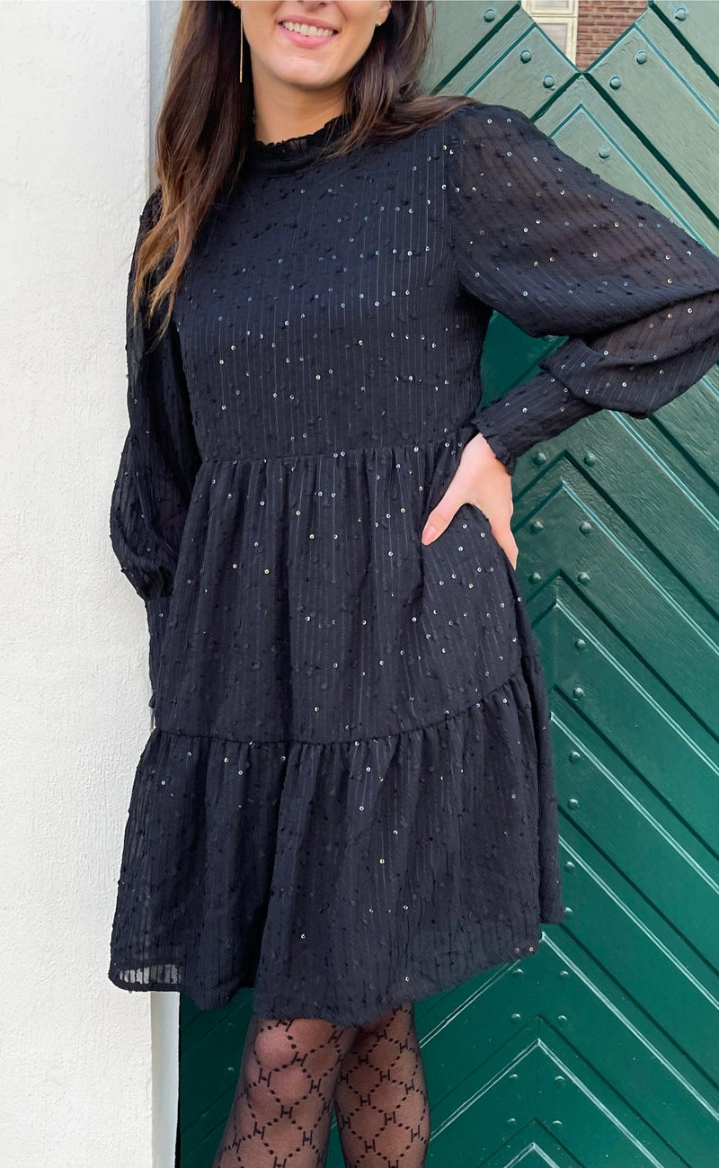 Say INA Copenhagen Kjole - Stina - Black Sequin