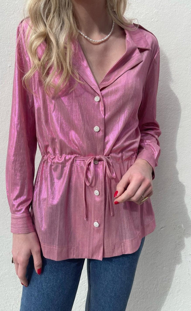 Say INA Copenhagen Skjorte - Malou - Metallic Pink