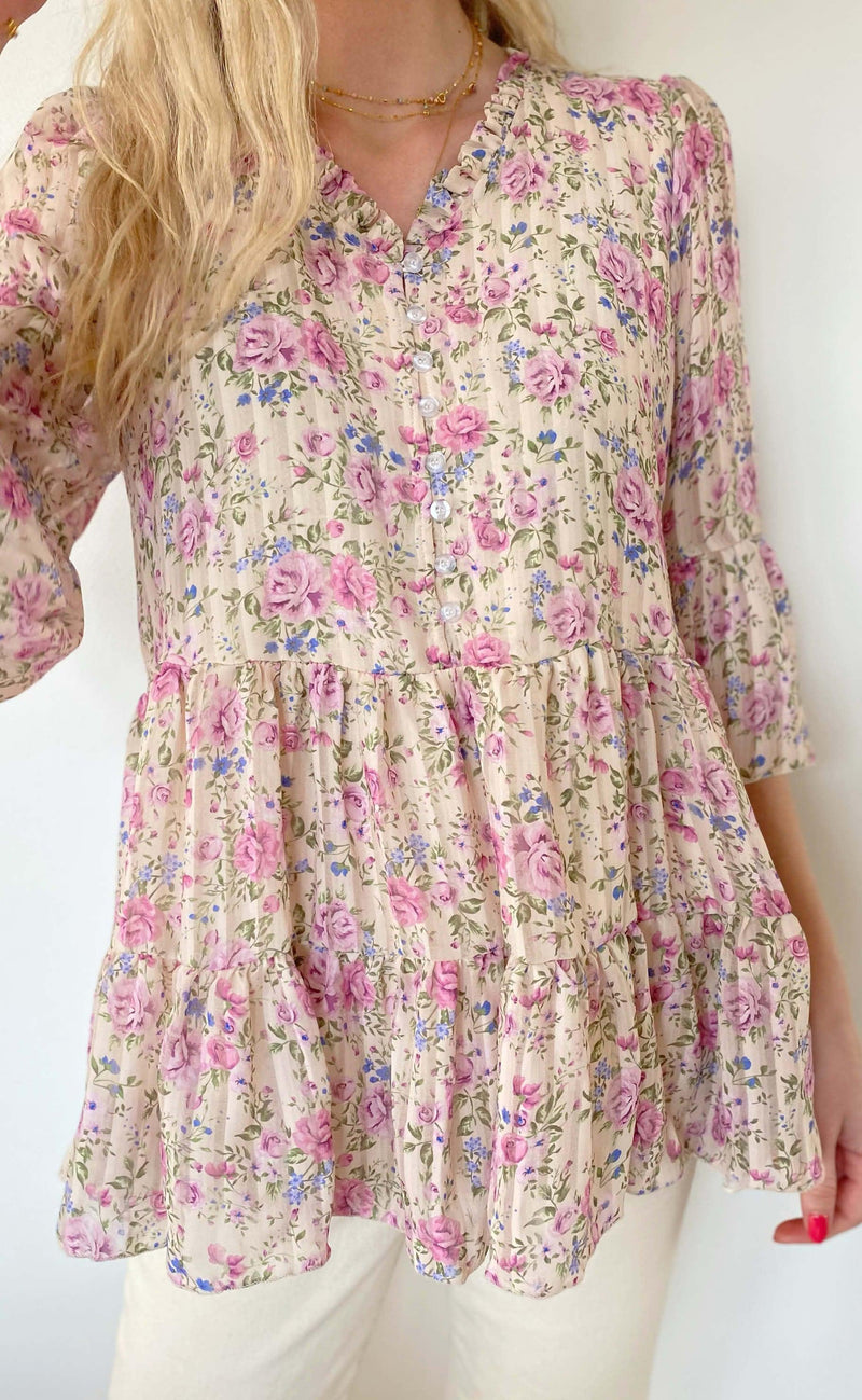 Say INA Copenhagen Top - Isabella - Rose Flower