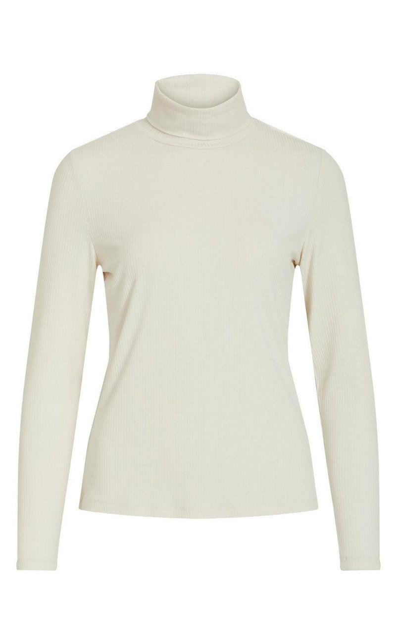 VILA Bluse - Solitta Rib - Birch