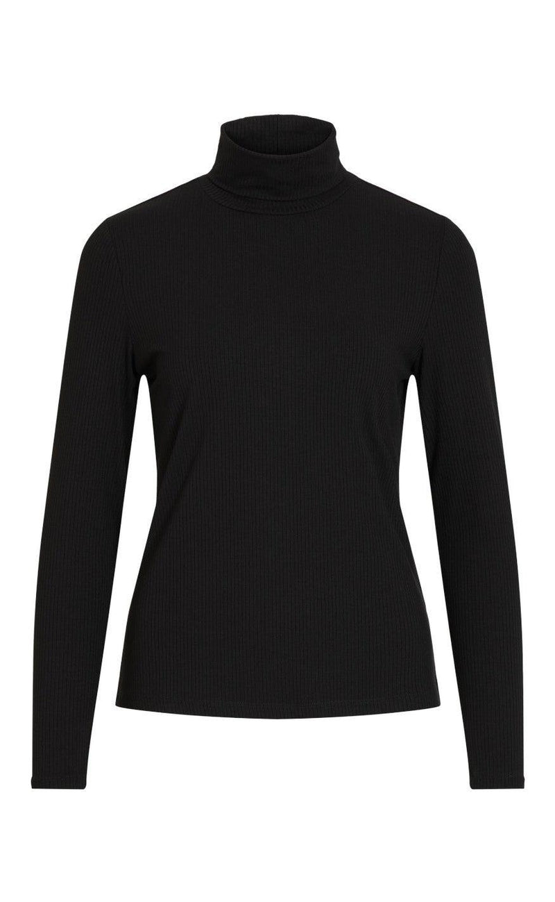 VILA Bluse - Solitta Rib - Black