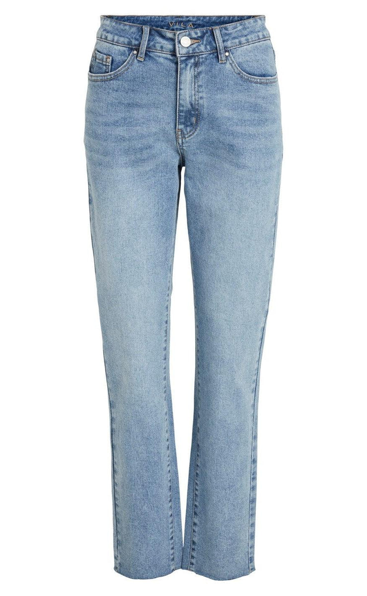 VILA Bukser - Stray Straight Jeans Denim Hurtig levering | Fashionbystrand